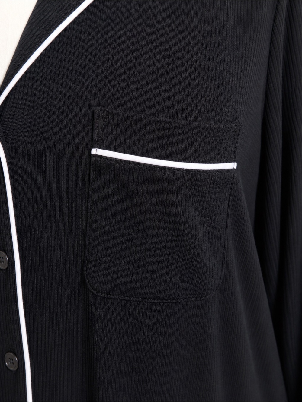 Torrid Super Soft Sleep Shirt Dress Black Rib Knit Button Front 4X - Picture 4 of 8